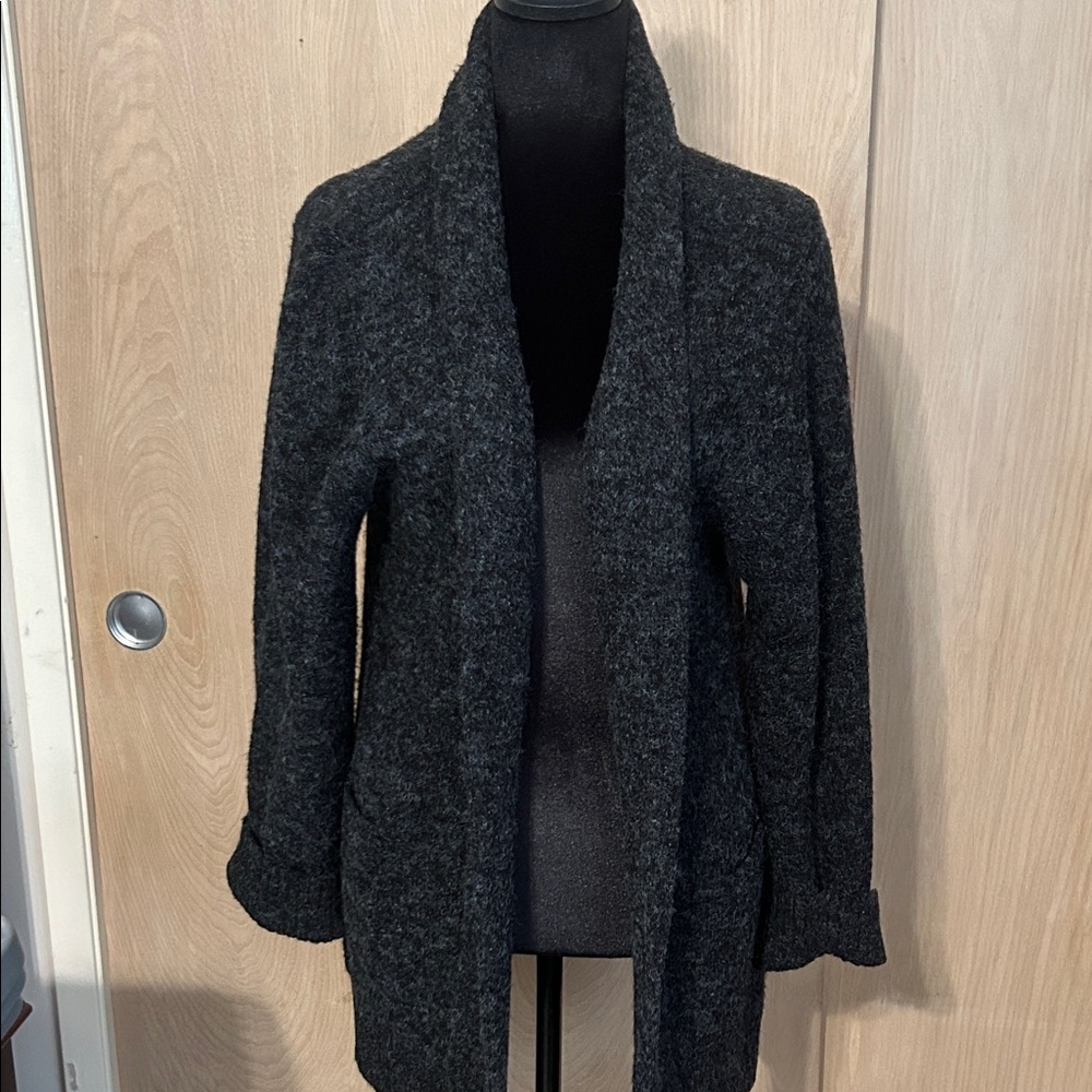 Cozy Black Open-Front Cardigan jacket